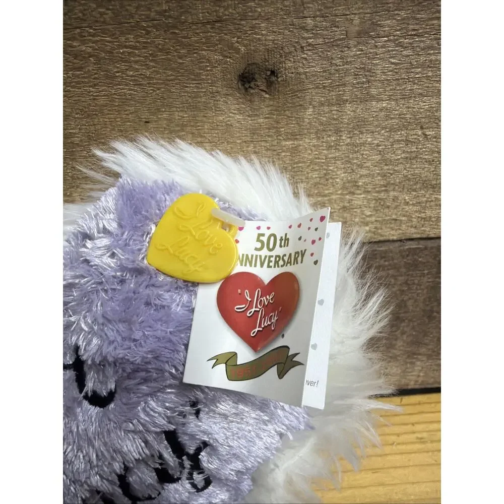 I Love Lucy Limited Edition 50th Anniversary Purple Heart Furry Pillow w/Zipper